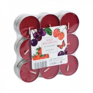 Pack 18 velas lamparilla aroma a frutas del bosque