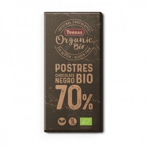 TORRAS-CHOCOLATE COBERTURA POSTRES 70% CACAO S/G 170 Grs. BIO