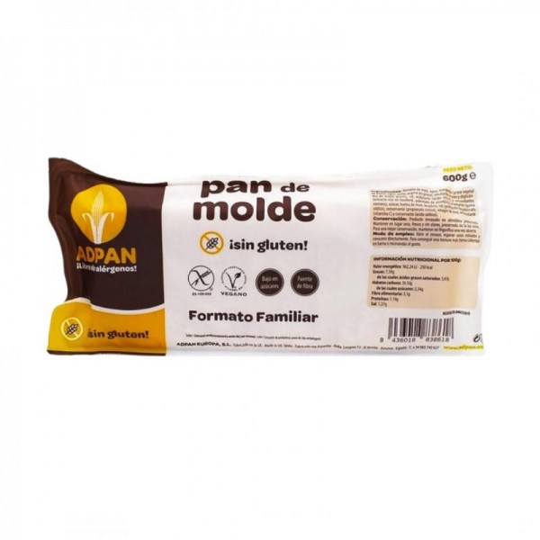 Pan de molde sin gluten 600 gr
