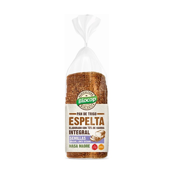 Pan de molde integral de trigo espelta bio 400gr