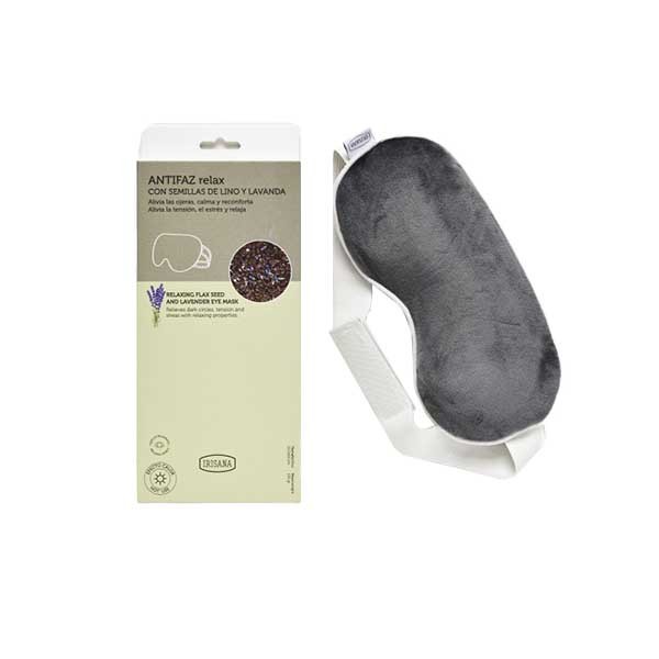 Antifaz con semillas de lino y lavanda