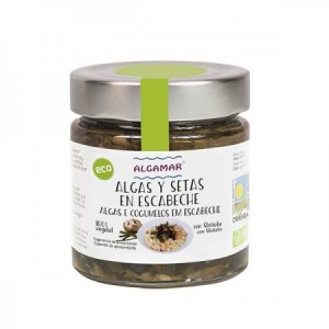 Algas y setas shiitake en escabeche bio 160gr.