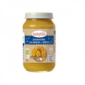 Potito noche. Zanahoria, calabaza y arroz. 200g.