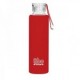 BOTELLA BOROSILICATO FUNDA SILICONA 550 ML. - ROJO
