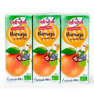 Zumo 100% Exprimido de Naranja Minibrik 200 ml BIO
