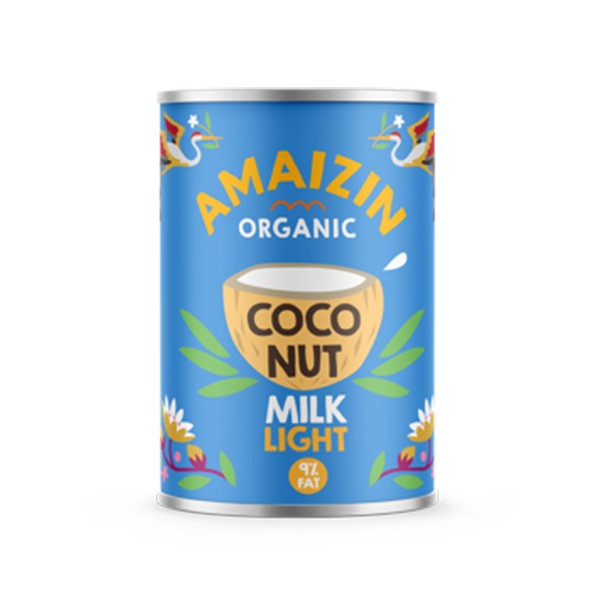 Leche de coco light 9% bio 400 ml.