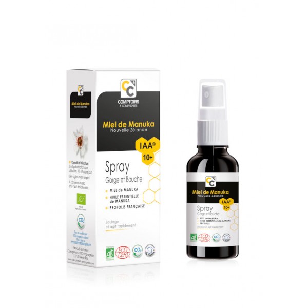 Spray de Manuka IAA10+ para la garganta y boca Bio 25 ml