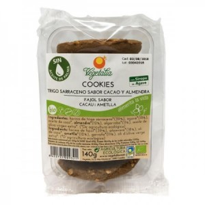 Cookies de sarraceno sabor cacao y almendra bio 140gr