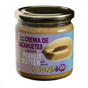 Crema de cacahuetes crujientes bio con sal 330 gr.