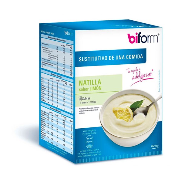 Natillas hipocalóricas sabor limón