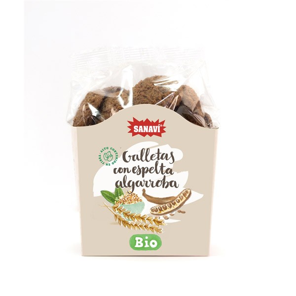 BIO  GALLETAS ESPELTA Y ALGARROBA 200 Grs.