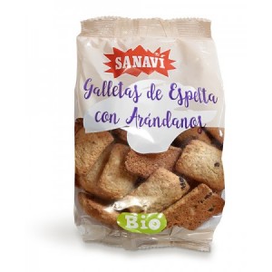 Galletas de espelta con arándanos bio 