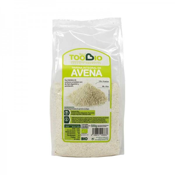 Harina de avena integral bio 500 grs.