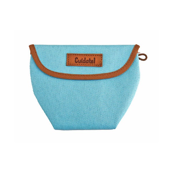 Funda para mascarilla "Cuidate" niño celeste