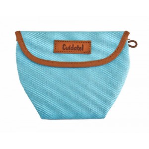 Funda para mascarilla "Cuidate" niño celeste