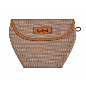Funda para mascarilla "Cuidate" adulto Beige piedra