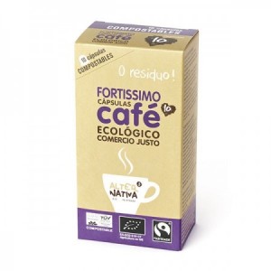 Café Fortissimo Bio en cápsulas biodegradables Nespresso