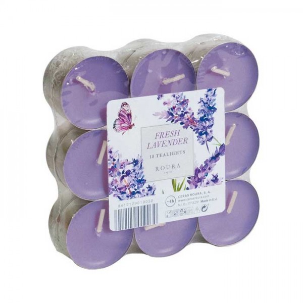 Pack 18 velas lamparilla aroma a Lavanda