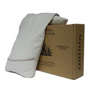 Cojín terapéutico de semillas y flores de lavanda - Gris