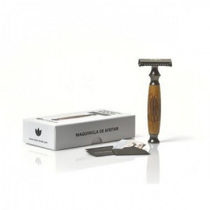 Maquinilla de afeitar de bambú color negro