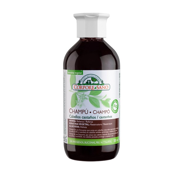 Champú a la henna castaño bio 300ml