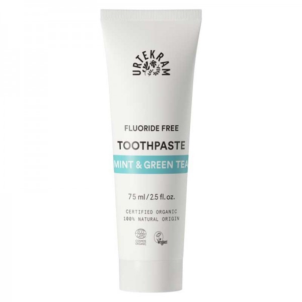 Dentífrico de menta y té verde sin flúor 75ml