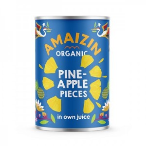 Aros de piña en su jugo bio 400 g.