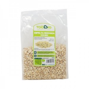 Espelta hinchada con miel bio 250 grs.