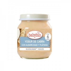 Potito de yogur de cabra con albaricoque y plátano 2x130gr