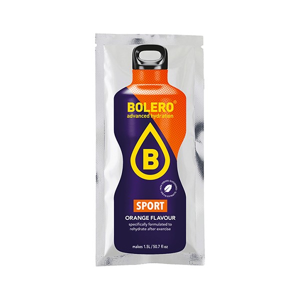 Bebida en polvo soluble sport isotonic naranja sobre 9gr