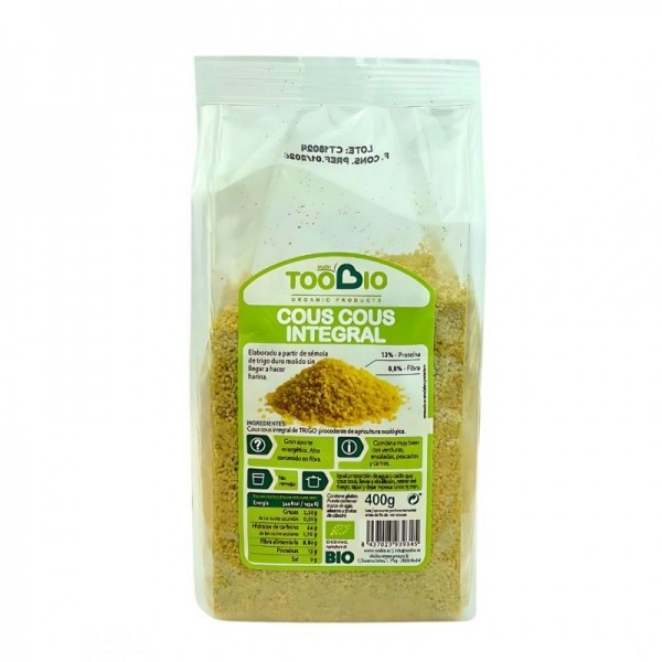 Cous cous integral bio 400 grs.
