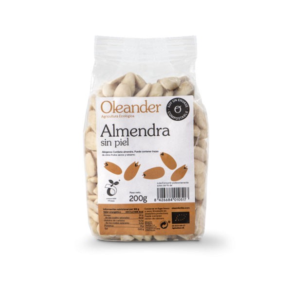 Almendra cruda sin piel 200gr