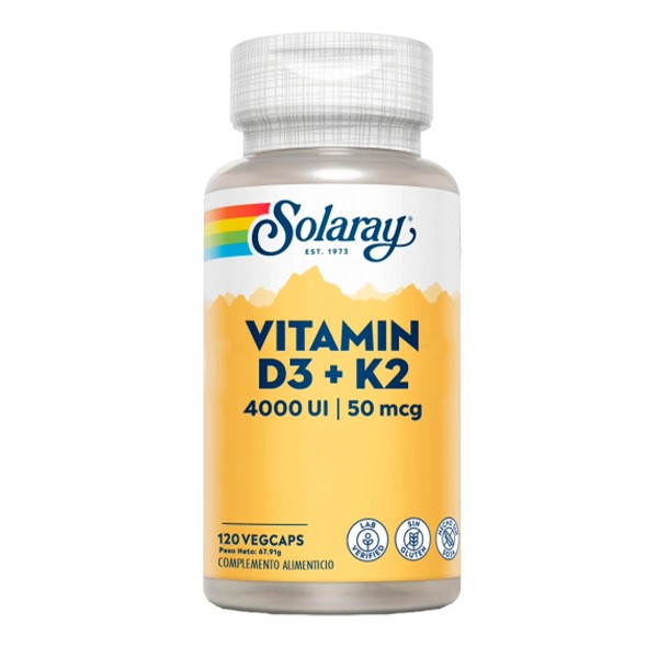 Vitamina D3+K2 120 cápsulas veganas