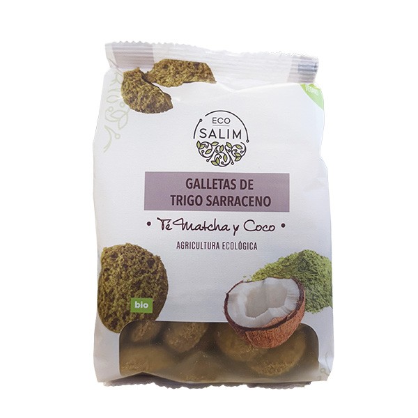 Galletas de trigo sarraceno, matcha y coco 130gr