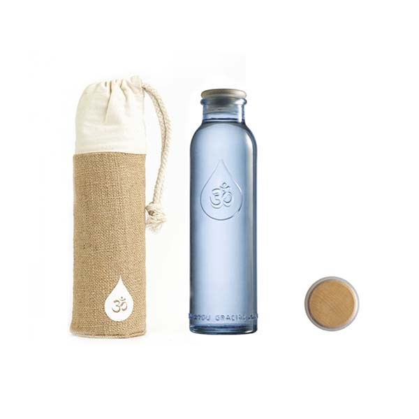 Botella de vidrio reciclado Om Water Gratitude mini 500ml