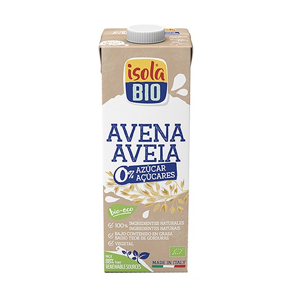 Bebida de avena 0% azúcares bio 1l