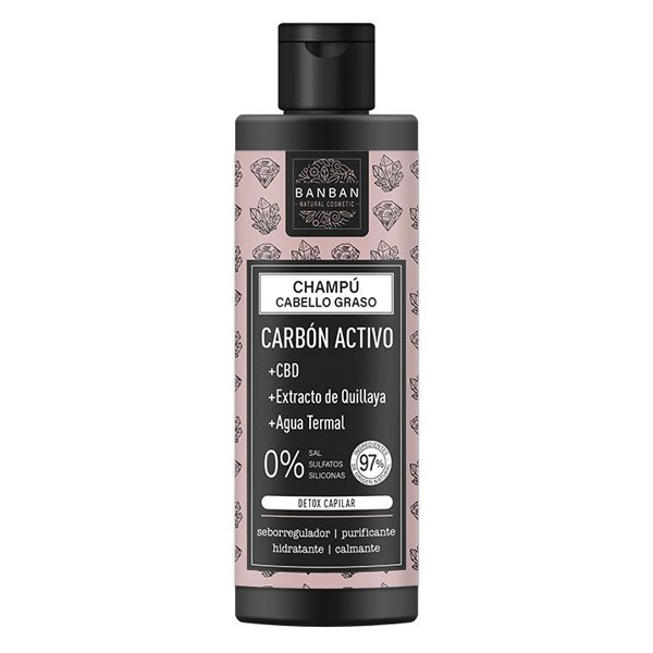 Champú Detox Carbón Activo + CBD 250 ml.
