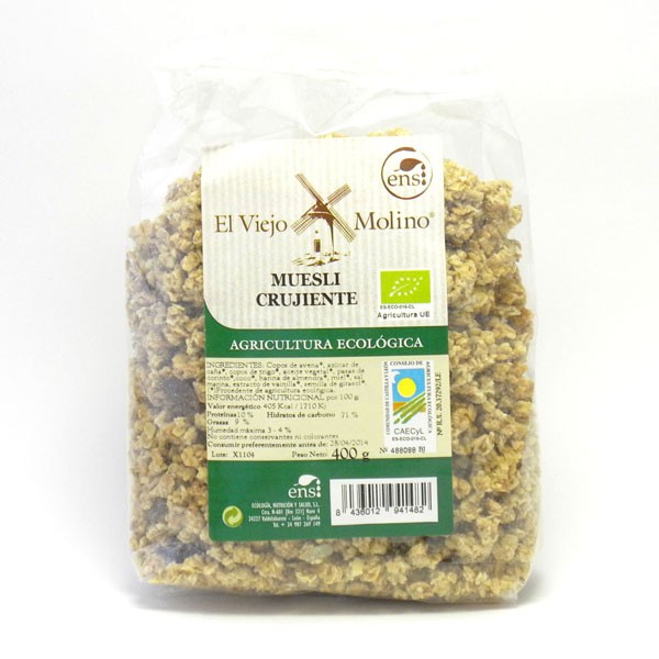 Muesli crujiente bio 400gr.