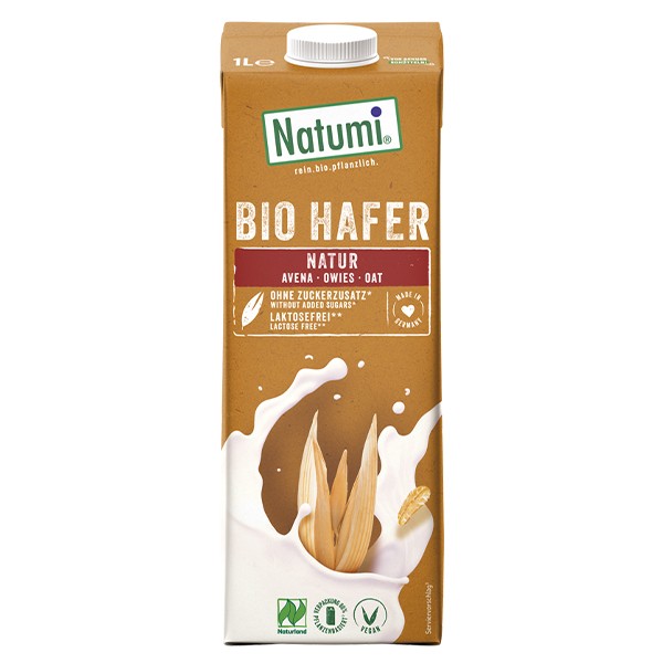 Bebida de avena natural bio 1L