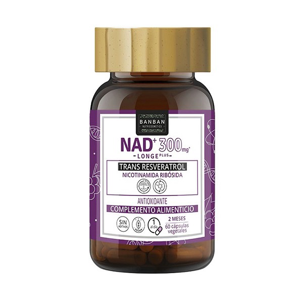 NAD+ 300 Mg & Trans Resveratrol  60 Caps.