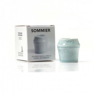 Soporte azul para cepillo dental