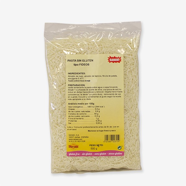 HARISIN FIDEOS SIN GLUTEN 500 gr.