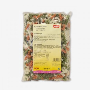 HARISIN ESPIRALES CON VERDURAS SIN GLUTEN 500 gr.