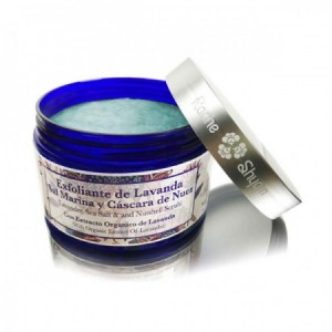 Exfoliante de lavanda, sal marina y cáscara de nuez 300 gr