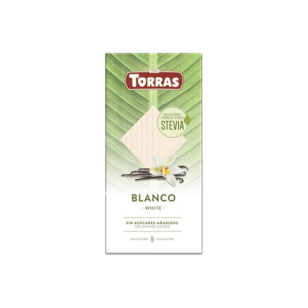 Chocolate blanco con estevia 100gr