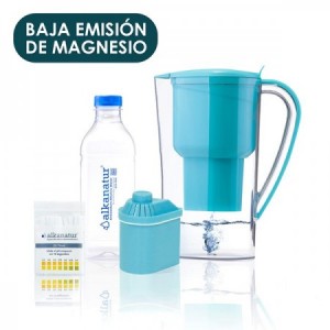 ALKANATUR-JARRA AGUA DROPS BAJA EMISION MG+BOTELLA+INDICADOR PH+TIRAS REACTIVAS - AZUL