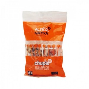 Caramelos Chupis con palo bio sin gluten 8 unidades