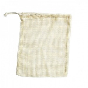 Bolsa de malla reutilizable de algodón 20x25cm