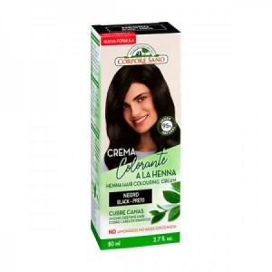Henna cubre canas color negro 80ml