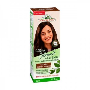 Henna cubre canas color castaño 80ml